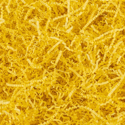 Yellow Crinkle Paper Filler - Shredded Paper, Gift Basket & Box Wrap | Confetti Stuffing for Christmas, Halloween, Thanksgiving, Valentine's Day, Easter, Mother's Day, Wedding, Birthday,5oz
