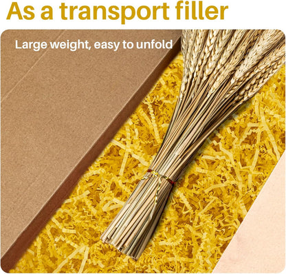 Yellow Crinkle Paper Filler - Shredded Paper, Gift Basket & Box Wrap | Confetti Stuffing for Christmas, Halloween, Thanksgiving, Valentine's Day, Easter, Mother's Day, Wedding, Birthday,5oz