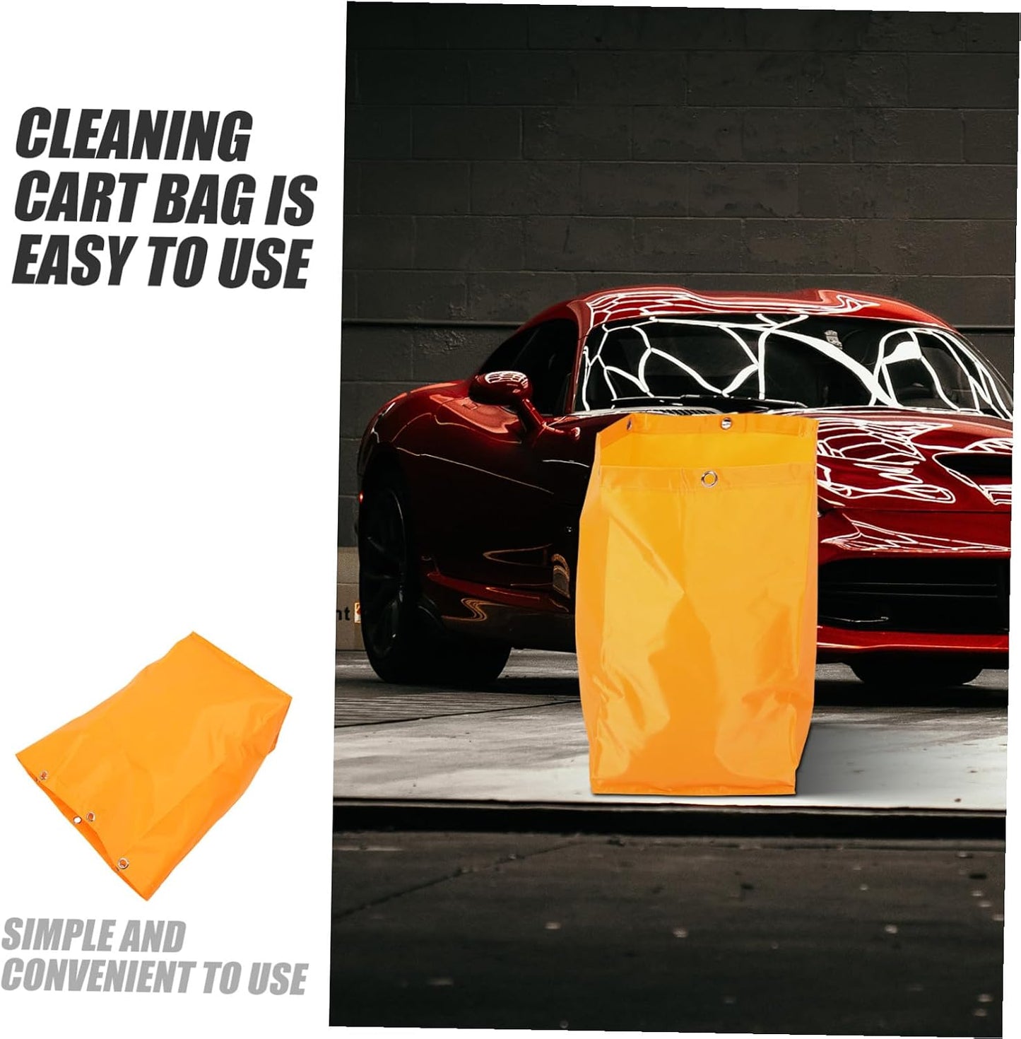 Cleaning Tote Caddy Janitorial Bag Canvas Replacement Janitorial Cart Bag for Cart Supplies