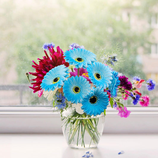 15 Pcs Artificial Gerbera Daisies Flowers Fake Daisy Real Touch | PU Faux Flowers Bouquet for Indoor Home Arrangements Vase Wedding Party Table Centerpiece DIY Floral Decor (Yellow)