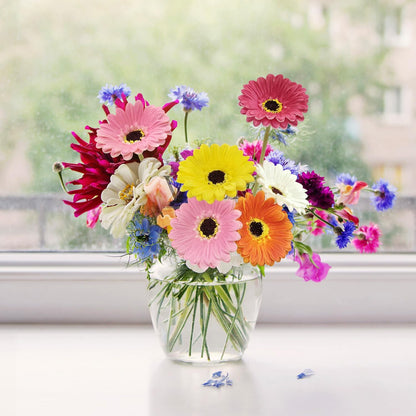 15 Pcs Artificial Gerbera Daisies Flowers Fake Daisy Real Touch | PU Faux Flowers Bouquet for Indoor Home Arrangements Vase Wedding Party Table Centerpiece DIY Floral Decor (Yellow)