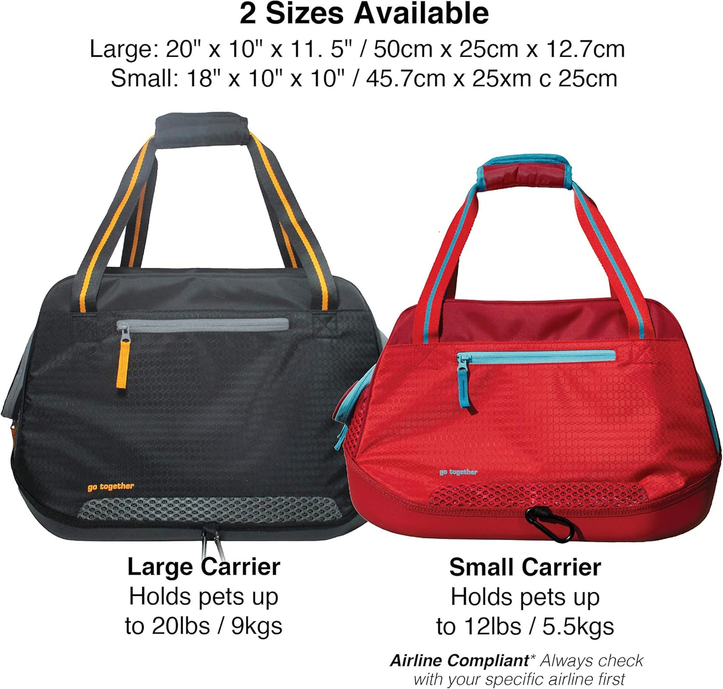 Explorer Dog Travel Carrier | Soft Sided Pet Carrier Bag | Duffle Bag Carrier for Dogs | Water-Resistant | Airline Compliant | For Cats & Small Dogs | Up t