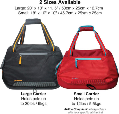 Explorer Dog Travel Carrier | Soft Sided Pet Carrier Bag | Duffle Bag Carrier for Dogs | Water-Resistant | Airline Compliant | For Cats & Small Dogs | Up t