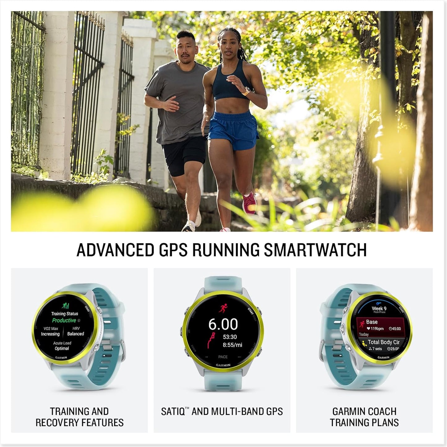 Forerunner 570 Smartwatch 47mm (Amp Yellow) with P-Bank Bundle | For Running, Training & Health | Wi-Fi | Men & Women + More