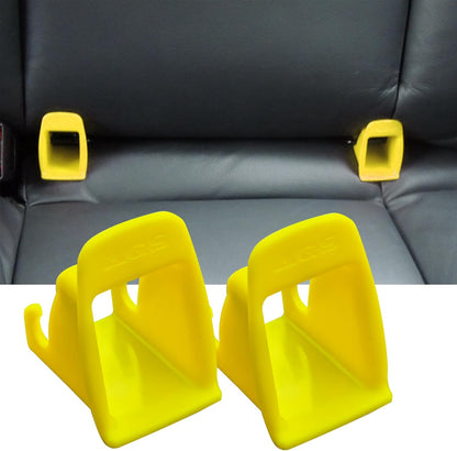 ISOFIX Interface Belt Latch Guide, 2 Pcs Car Seat ISOFIX Interface Buckle Fixed Guide Groove Car Seat Bracket Connector, Yellow