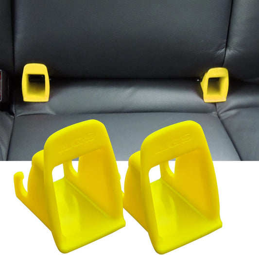 ISOFIX Interface Belt Latch Guide, 2 Pcs Car Seat ISOFIX Interface Buckle Fixed Guide Groove Car Seat Bracket Connector, Yellow