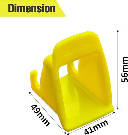 ISOFIX Interface Belt Latch Guide, 2 Pcs Car Seat ISOFIX Interface Buckle Fixed Guide Groove Car Seat Bracket Connector, Yellow