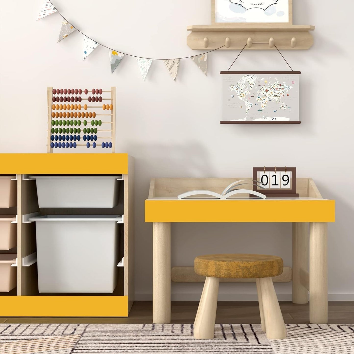 Yellow Wallpaper Border Peel and Stick Mirror Frame Border Removable Waterproof Wallpaper Trim for Bathroom Kids Bedroom Bulletin Board Yellow Sticker for Bulletin Board Decoration 3"X236"