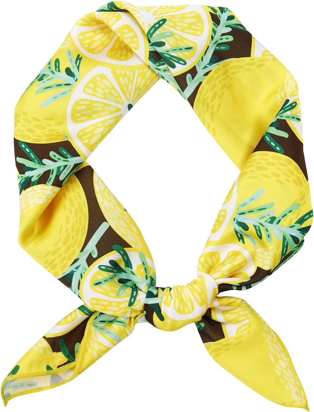Cute Bandana for Women Fruits Printed Square Hair Scarf Headband Summer Accessories Lovely Neckerchief