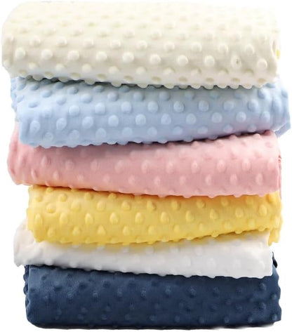 Minky Dot Fabric by The Yard DIY Making Supplies 1 Yard x 62 Inch Quilting Patchwork Cushions Plush Fleece Fabric Minky Fabric for Blanket, Pillow Covers, Clothing Making,Sewing(Yellow, 1 Yard)