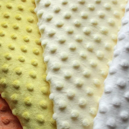 Minky Dot Fabric by The Yard DIY Making Supplies 1 Yard x 62 Inch Quilting Patchwork Cushions Plush Fleece Fabric Minky Fabric for Blanket, Pillow Covers, Clothing Making,Sewing(Yellow, 1 Yard)