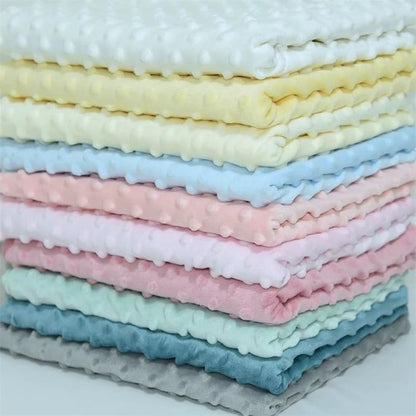 Minky Dot Fabric by The Yard DIY Making Supplies 1 Yard x 62 Inch Quilting Patchwork Cushions Plush Fleece Fabric Minky Fabric for Blanket, Pillow Covers, Clothing Making,Sewing(Yellow, 1 Yard)