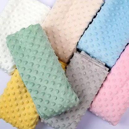 Minky Dot Fabric by The Yard DIY Making Supplies 1 Yard x 62 Inch Quilting Patchwork Cushions Plush Fleece Fabric Minky Fabric for Blanket, Pillow Covers, Clothing Making,Sewing(Yellow, 1 Yard)