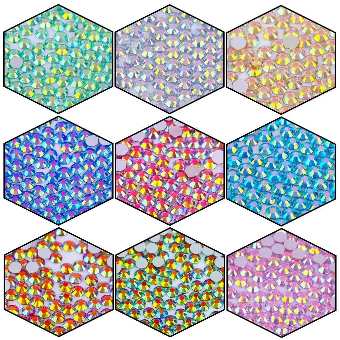 2250 Pcs SS16 4mm Flatback Rhinestones for Nails Art Crafts Glitter Round Gems AB Crystals DIY Clothes Shoes （Crystal Yellow AB）