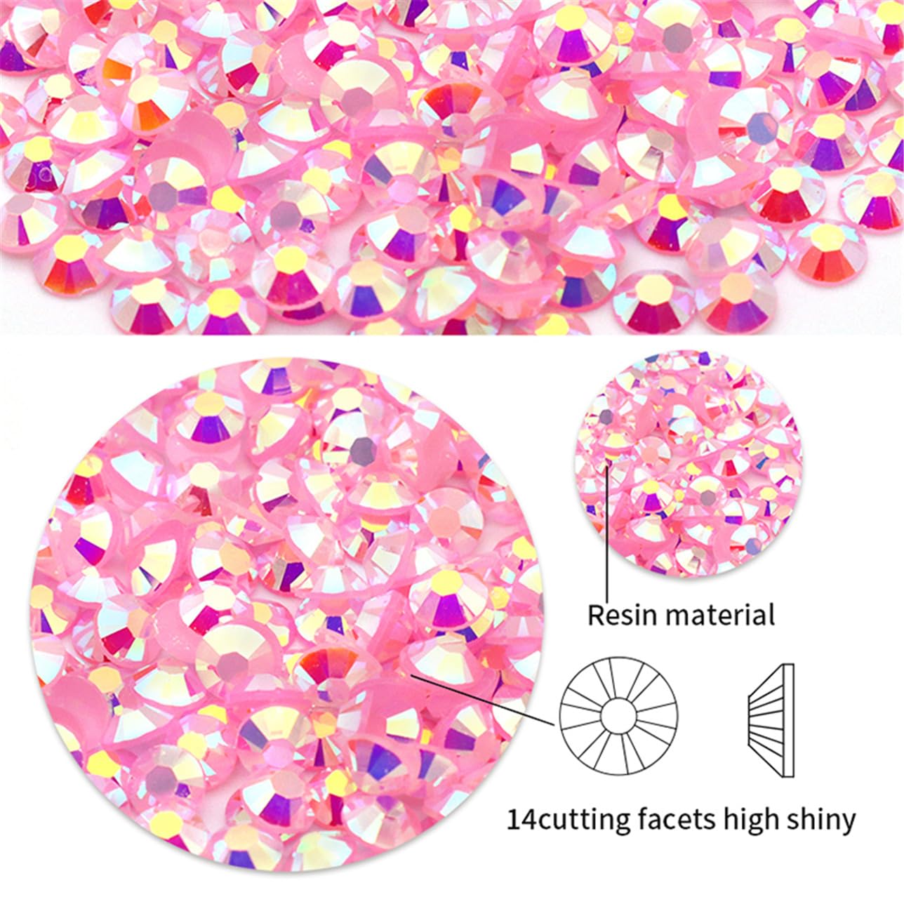 2250 Pcs SS16 4mm Flatback Rhinestones for Nails Art Crafts Glitter Round Gems AB Crystals DIY Clothes Shoes （Crystal Yellow AB）