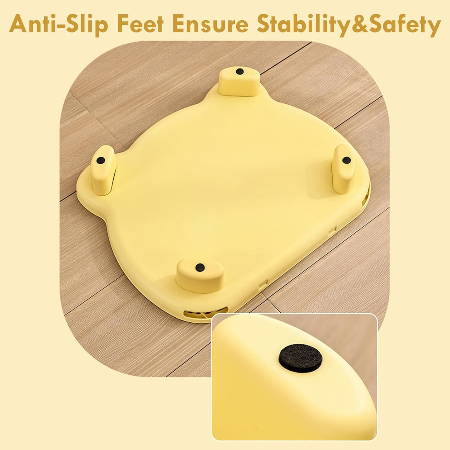 SpaceTime Cat Litter Mat Litter Trapping Mat,20.08"x15.94"x3.54"Large Dual-Layer Cat Litter Box Mat for Kitty,Floor Protection,Waterproof Urineproof(Yellow)