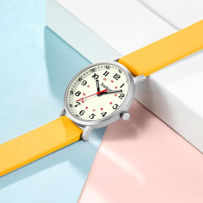 Nurse Watches for Women Easy Read Luminous Dial | Ultra Thin Design | Water and Sweat Resistant | Durable Silicone Band | Japanese Precise Movement | 24 Hour Military Time