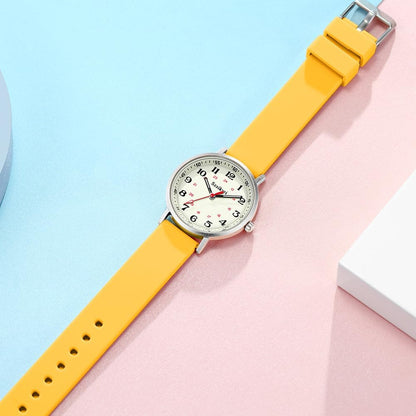 Nurse Watches for Women Easy Read Luminous Dial | Ultra Thin Design | Water and Sweat Resistant | Durable Silicone Band | Japanese Precise Movement | 24 Hour Military Time
