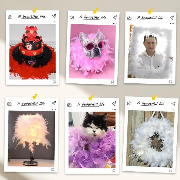Turkey Feather Boa 1.64 Yards 30g for Halloween Party Costume Decoration