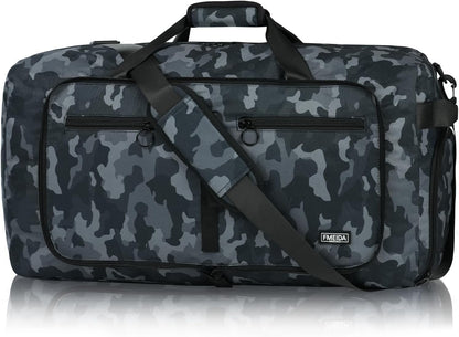 65L Duffle Bag Foldable Travel Duffel Bags for Men Women Travel Bag | Shoes Compartment, 65L Large Capacity, Foldable, Packable, Water Repellent, Tear Resistant, for Traveling Gym Overnight Camp