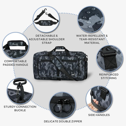 65L Duffle Bag Foldable Travel Duffel Bags for Men Women Travel Bag | Shoes Compartment, 65L Large Capacity, Foldable, Packable, Water Repellent, Tear Resistant, for Traveling Gym Overnight Camp