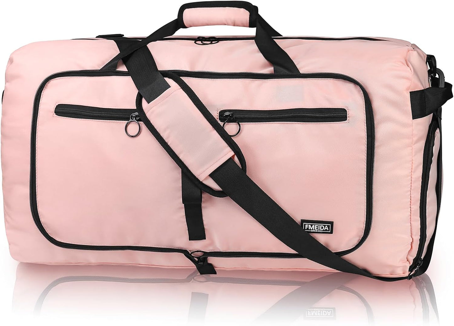 65L Duffle Bag Foldable Travel Duffel Bags for Men Women Travel Bag | Shoes Compartment, 65L Large Capacity, Foldable, Packable, Water Repellent, Tear Resistant, for Traveling Gym Overnight Camp