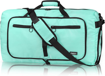 65L Duffle Bag Foldable Travel Duffel Bags for Men Women Travel Bag | Shoes Compartment, 65L Large Capacity, Foldable, Packable, Water Repellent, Tear Resistant, for Traveling Gym Overnight Camp