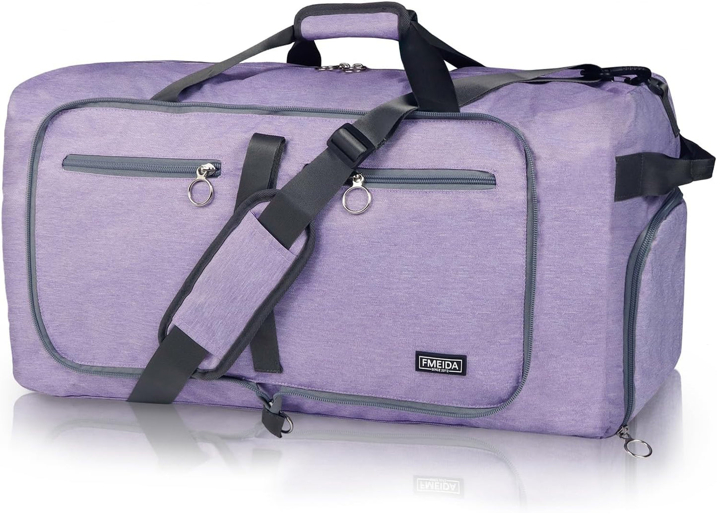 65L Duffle Bag Foldable Travel Duffel Bags for Men Women Travel Bag | Shoes Compartment, 65L Large Capacity, Foldable, Packable, Water Repellent, Tear Resistant, for Traveling Gym Overnight Camp