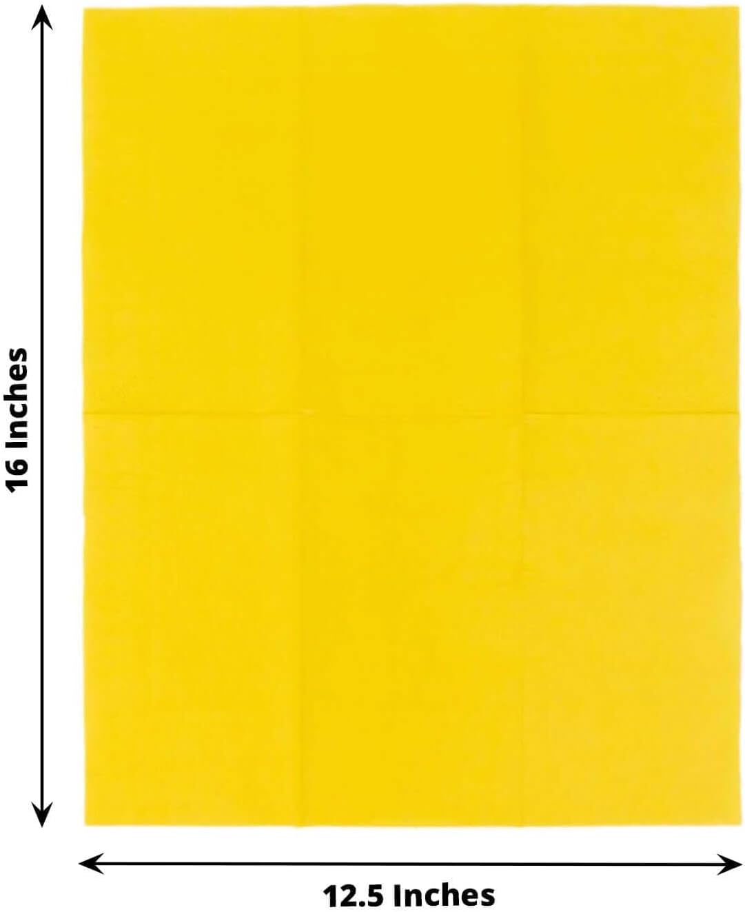 50-Pack Yellow Dinner Paper Napkins, Soft 2-Ply Absorbent Disposable Party Napkins for Summer Outdoor Parties and Receptions