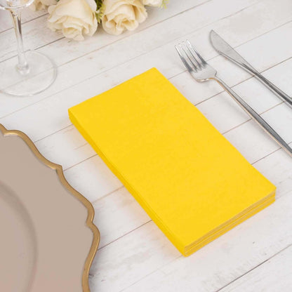 50-Pack Yellow Dinner Paper Napkins, Soft 2-Ply Absorbent Disposable Party Napkins for Summer Outdoor Parties and Receptions