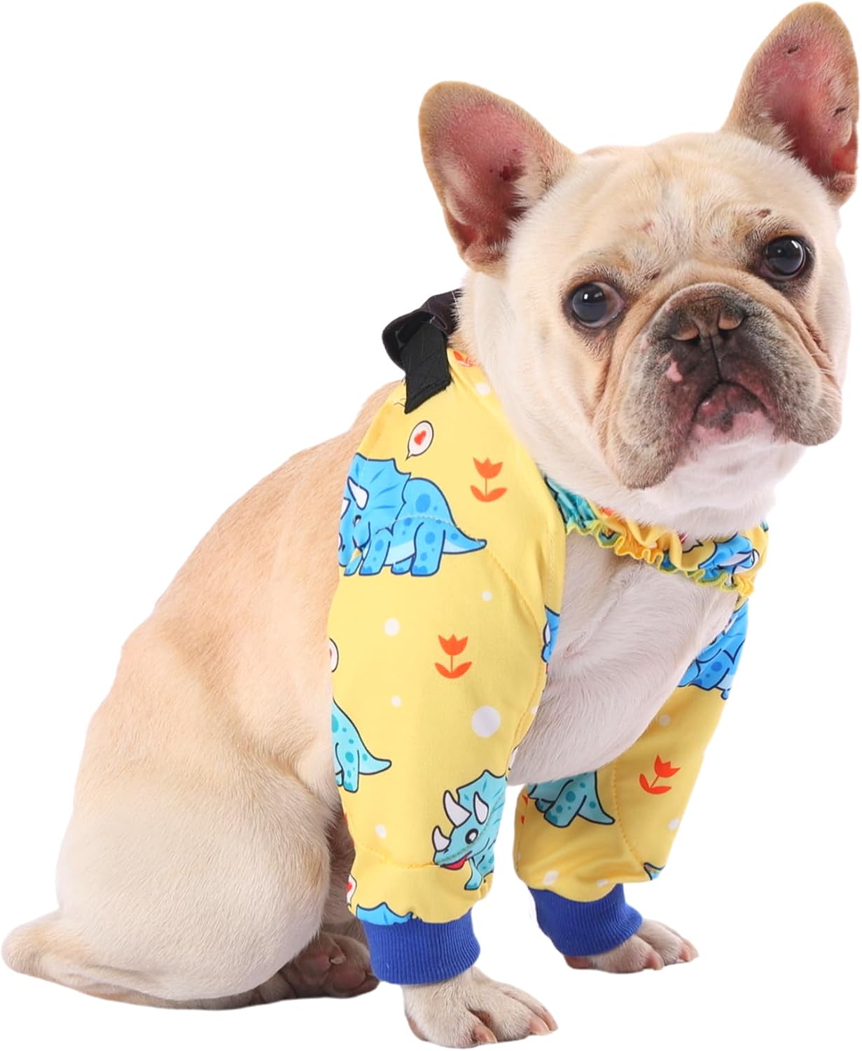 Dog Recovery Sleeve for Front Legs, Two-Leg Dog Leg Sleeve Helps Reduce Licking & Biting, Breathable Elbow Pads, Adjustable Anti-Slip Strap, Soft Cone Alternative, Yellow, M