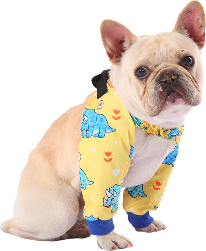Dog Recovery Sleeve for Front Legs, Two-Leg Dog Leg Sleeve Helps Reduce Licking & Biting, Breathable Elbow Pads, Adjustable Anti-Slip Strap, Soft Cone Alternative, Yellow, M