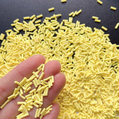50g Fake Sprinkles Resin Sprinkles Fake Candy Sprinkles Clay Sprinkles Polymer Sprinkles Polymer Clay Slices for Nail Art DIY Crafts Cake Phone Case(8-Yellow）