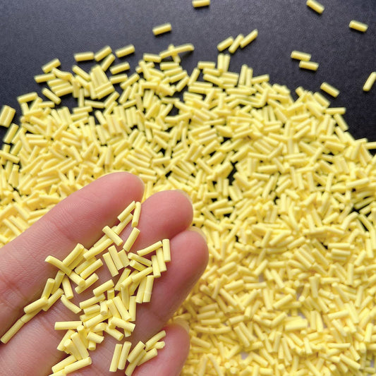 50g Fake Sprinkles Resin Sprinkles Fake Candy Sprinkles Clay Sprinkles Polymer Sprinkles Polymer Clay Slices for Nail Art DIY Crafts Cake Phone Case(8-Yellow）