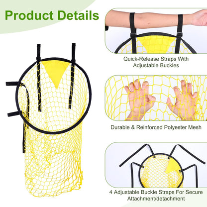 4PCS Soccer Goal Target Nets – High-Visibility Yellow Training Aids for Football Shooting Accuracy, Durable Oxford Cloth Design, Easy to Attach/Detach