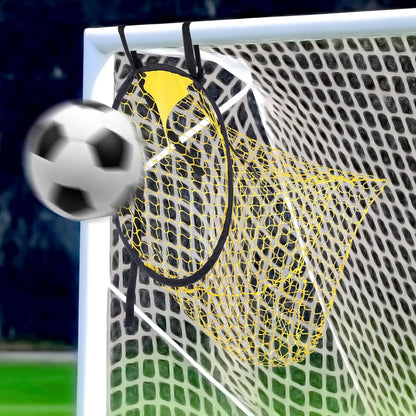 4PCS Soccer Goal Target Nets – High-Visibility Yellow Training Aids for Football Shooting Accuracy, Durable Oxford Cloth Design, Easy to Attach/Detach