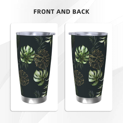 Lemon Tumbler 20oz Fruit Stainless Steel Vacuum Insulated Tumblers with Lid and Straw Mint Green Travel Coffee Mug Tea Wine Cups Water Bottle Gifts for Women