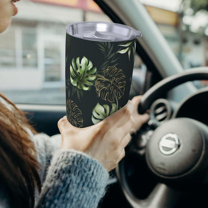 Lemon Tumbler 20oz Fruit Stainless Steel Vacuum Insulated Tumblers with Lid and Straw Mint Green Travel Coffee Mug Tea Wine Cups Water Bottle Gifts for Women