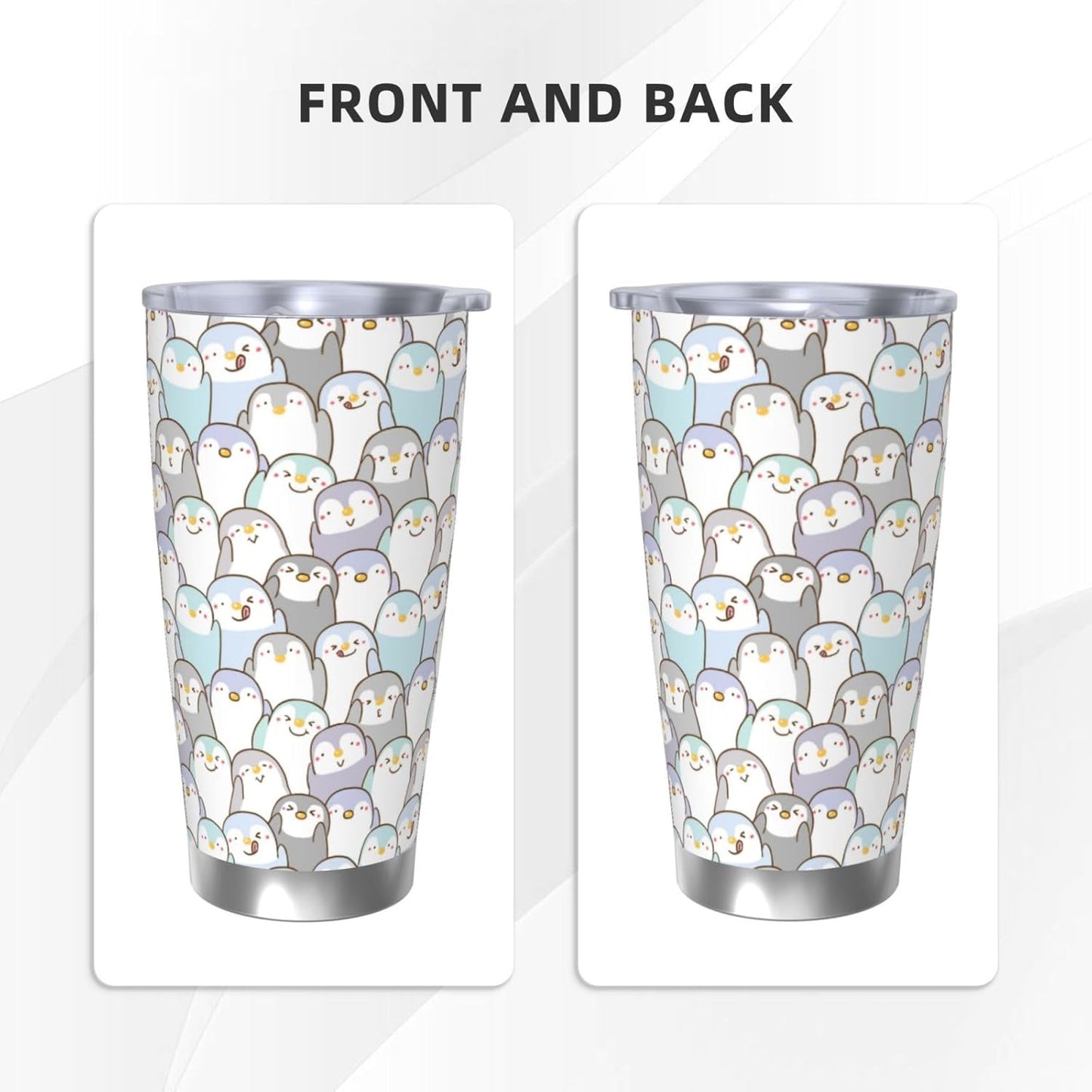 Lemon Tumbler 20oz Fruit Stainless Steel Vacuum Insulated Tumblers with Lid and Straw Mint Green Travel Coffee Mug Tea Wine Cups Water Bottle Gifts for Women
