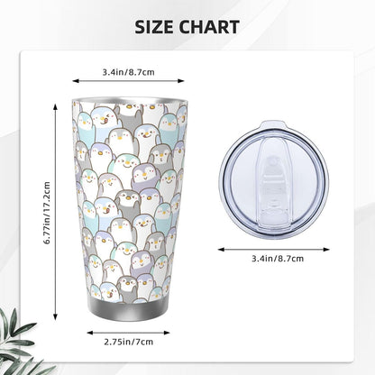 Lemon Tumbler 20oz Fruit Stainless Steel Vacuum Insulated Tumblers with Lid and Straw Mint Green Travel Coffee Mug Tea Wine Cups Water Bottle Gifts for Women