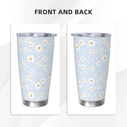 Lemon Tumbler 20oz Fruit Stainless Steel Vacuum Insulated Tumblers with Lid and Straw Mint Green Travel Coffee Mug Tea Wine Cups Water Bottle Gifts for Women