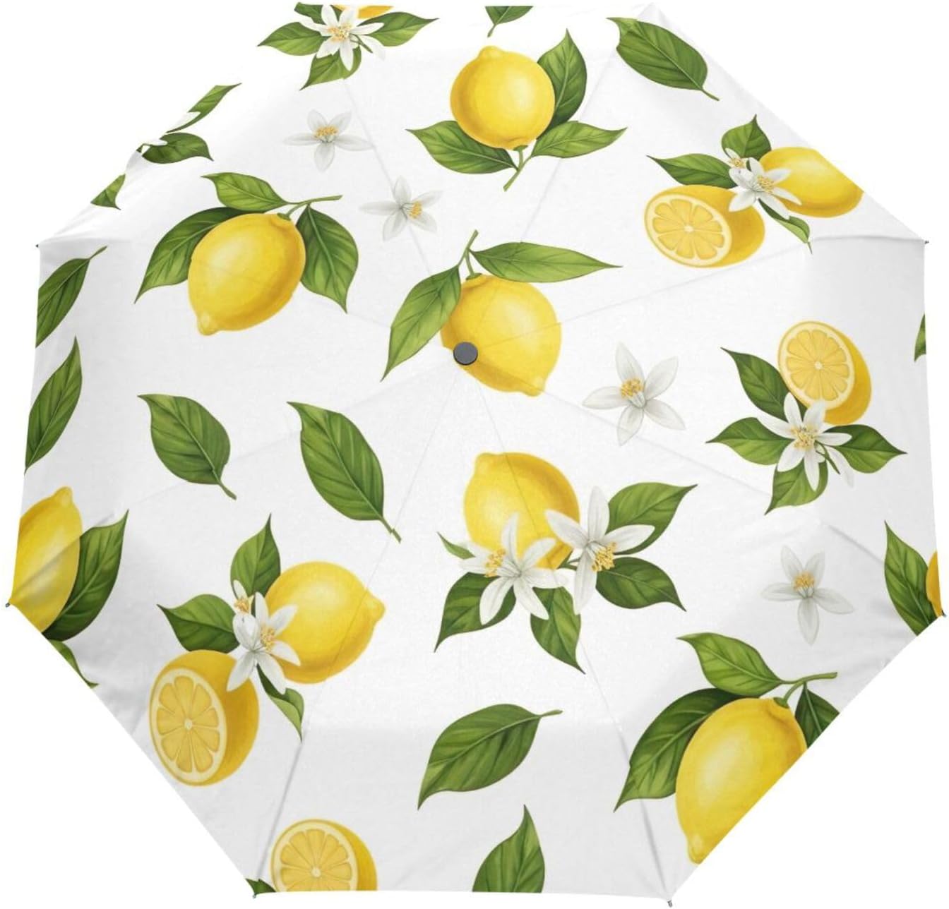 Yellow Lemons Compact Umbrella, Lightweight Automatic Umbrella for Women, Umbrellas for Rain