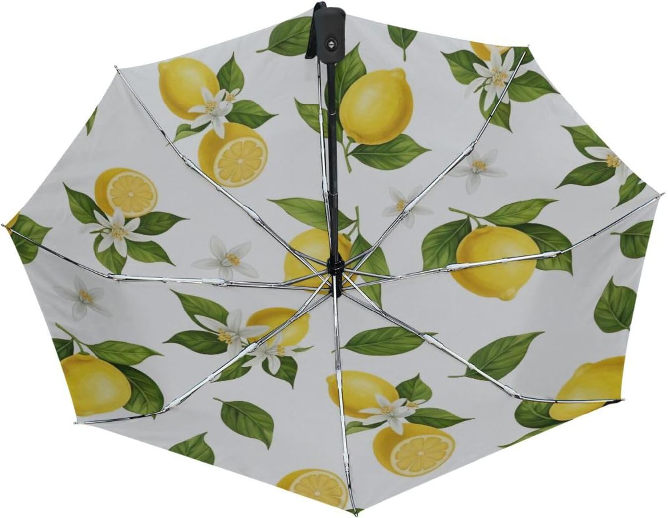 Yellow Lemons Compact Umbrella, Lightweight Automatic Umbrella for Women, Umbrellas for Rain