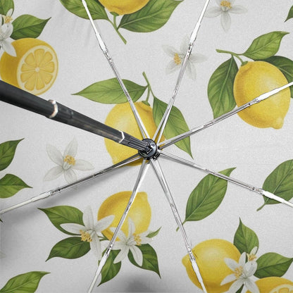 Yellow Lemons Compact Umbrella, Lightweight Automatic Umbrella for Women, Umbrellas for Rain