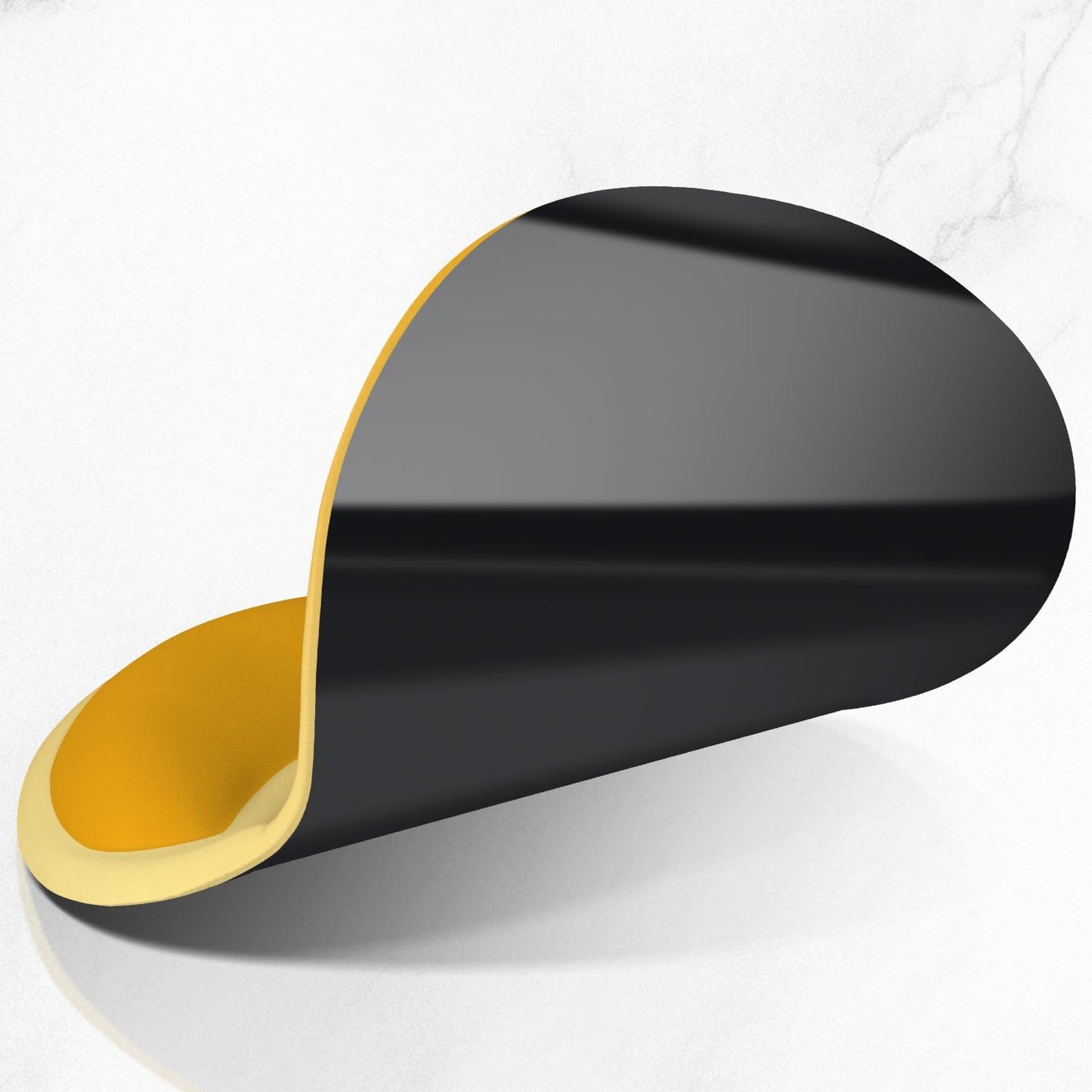 Ergonomic Mouse Pad with Comfort Gel Wrist Rest, Non-Slip PU Base, Smooth Textured Surface, Reduces Hand Fatigue & Wrist Pain, 8.7 x 7.2 Inch for Office Gaming Home, Yellow Gradient