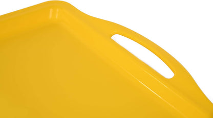 Home Durable Serving Tray - (1pk, Yellow) Unbreakable, Breakfast, Cafeteria, Fast Food, Handles