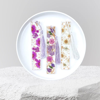 Daisy Epoxy Bookmarks - Dried Flower Resin Bookmark, Pressed Flower Bookmark, Transparent Floral Page Marker - Acrylic, Yellow Daisy