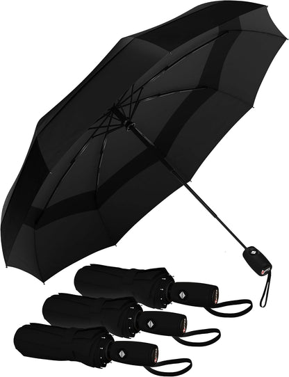 Repel Windproof Travel Umbrella - Compact & Withstands Winds up to 100MPH, Strongest Premium Auto Folding Umbrella for Rain and Sun - Durable, Light & Portable for Women & Men, Fits Backpack & Cars