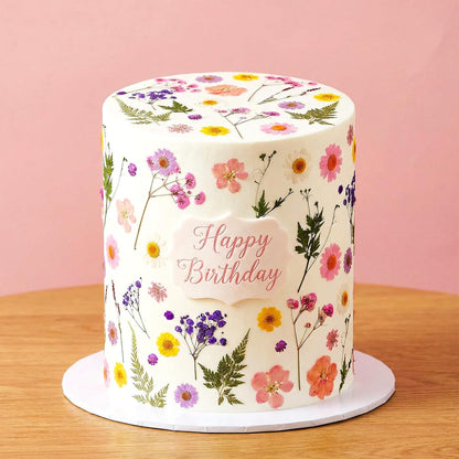 Flower Cake Toppers Decorations Pressed Flowers Baby Shower Cake Toppers for Birthday Bridal Shower Wedding Party Decor