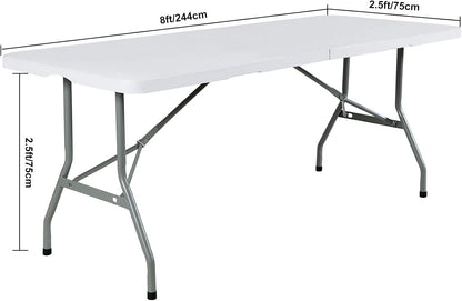Spandex Table Cover - Fitted 8ft Rectangular Tablecloth, Stretch Patio Cover, Universal for Wedding, Banquet, Party (Yellow)